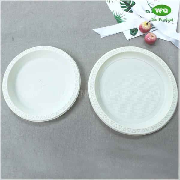 Biodegradable Corn Starch Plastic Plate 6 Inch,Easy Green Bioplastic Plate 7inch