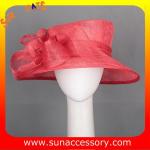 Elegant design sinamay Church hats for lady with assorted colors ,trendy Sinamay