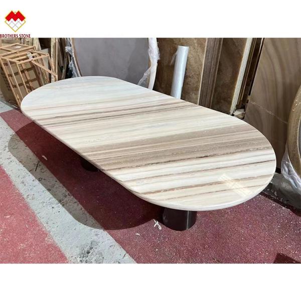 Palissandro Blue Marble Table Top Modern Dining Table with Draw and 180*90cm Size