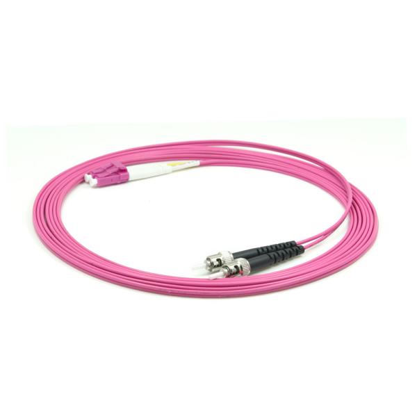LC-ST Duplex Multimode Fiber Patch Leads OM4 40/100Gg 50/125 2.0mm PVC 1/3/5