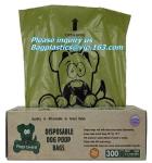 home used compostable customized printed biodegradable dog poop bags, PLA Dog