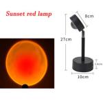 USB Rainbow Sunset Red Projector Led Night Light Sun Projection Desk Lamp for