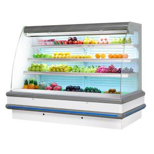 Wholesale Shopping Mall Cold Display Showcase Display Cooler Dynamic Cooling 4 Pcs Adjustable for Drinks/bottles/dairy Food/vegeta from china suppliers