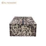 Wholesale Leopard Print Women Handbag Packaging Boxes Magnetic Folding Paper Box