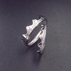 Wholesale Crown Shaped Couple Wedding Rings For Man And Woman With Cubic Zirconia from china suppliers