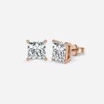 Lab Grown Diamond Stud Earrings 2 Carat 18K 14K 10K 9K Platinum