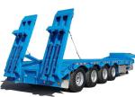 3 Axle 60 100 Ton 18 Meter Lowboy Axle Low Bed Truck Semi Trailer with Tire