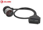Right Angle J1708 6 Pin Connector to OBD 2 Connector Cable for Diagnosing