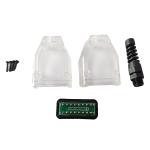 Transparent Car OBD Scanner Adapter Practical Flat Angle Male