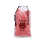 PE Waterproof 160mic 16*20cm Drawstring Plastic Bag For Cosmetics / Traveling