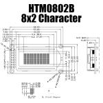 8x2 Character LCD | STN+ Yellow/Green Display with Yellow/Green Side Backlight