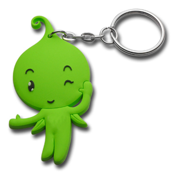 Wholesale Bulk Fashion Gift Custom Logo Rubber PVC Cartoon Letter Silicone Keychain For Business Gift