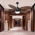 Hotel Decorative 56 Inch Ceiling Fan with Light and Remote Control in Traditiona