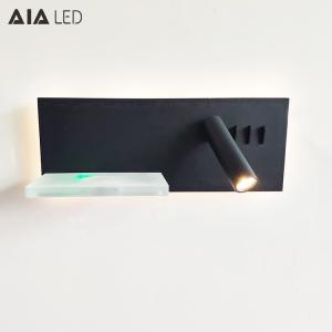 Wholesale Wireless charging reading wall light led bed lamp for USB bedside wall light led headboard wall lamp for hotel from china suppliers