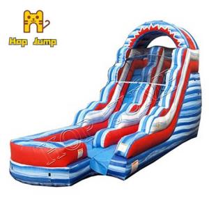 China Flash 15ft Inflatable bounce Water Slide With Badge Water Park Commercial on sale