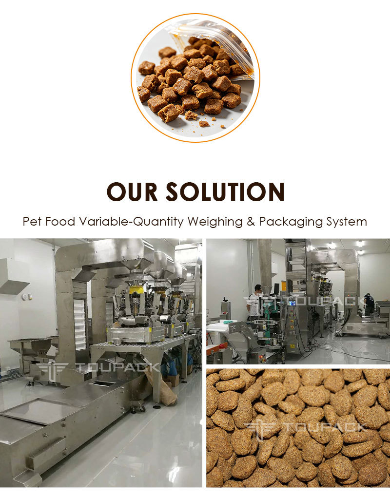Automatic Dry Pet Food Weighing & Packaging Machine with Multihead Weigher