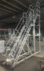 Wholesale 4m Height Light Aluminum Ladder in Two Levels Easy Moveing for Warehouse Shelving Rack Use from china suppliers