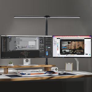 Wholesale Dual Head 30.9INCH 24W 3CCT 10LEVEL Removable Clip Desk Lamp For Office Clamp Task Table Lamp from china suppliers