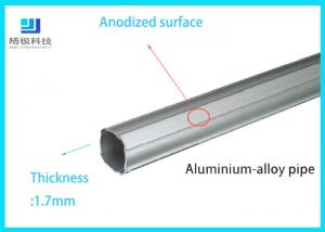 China Lean Aluminum Alloy Tube Diameter 28mm Tube Wall Thickness 1.7mm Flat Silver White AL-2817 on sale