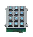 Die casting vandal proof industrial backlight dot matrix USB 12 key keypad