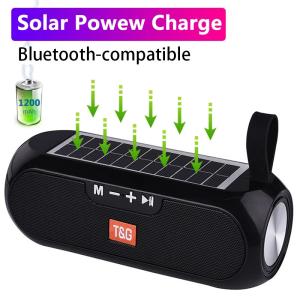 Wholesale Solar Plate Wireless Portable Speaker Waterproof Boombox Stereo Music Box from china suppliers