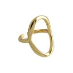 Lanciashow 925 Sterling Silver Jewelry Open Ring Simple Geometric Irregular