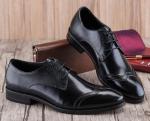 Handmade Genuine Leather Men Dress Shoes , Casual Leather Shoes For Wedding Or