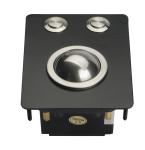Mini Compact Industrial Black Metal Trackball with 2 Robust mouse Buttons