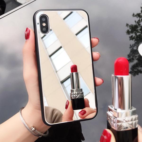 Electroplated Finish Mirror Girly Makeup Phone Cases / Iphone 7 Plus Protective