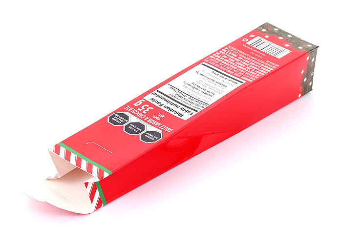 Christmas Printed Cardboard Display Stands Chocolate Packing For Supermarket