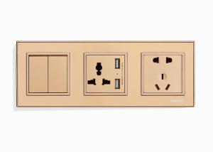 Wholesale Unique Brass Switches And Sockets Wall Switch For Apartment / Villa from china suppliers