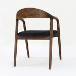 Home Furniture General Solid Wood Dining Chair with Customization in Walnut
