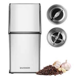 Wholesale ODM Small Electric Coffee Bean Grinder ETL UL Mini Electric Coffee Maker 2 Removeable Cups from china suppliers