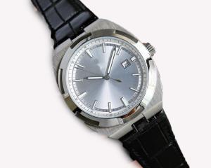 Wholesale classic Black Leather Strap Wrist Watch 40mm Case Diameter With White Dial Color from china suppliers
