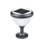 Solar Energy Column Head Lamp for Outdoors Patio Pathway Landscape Illumination
