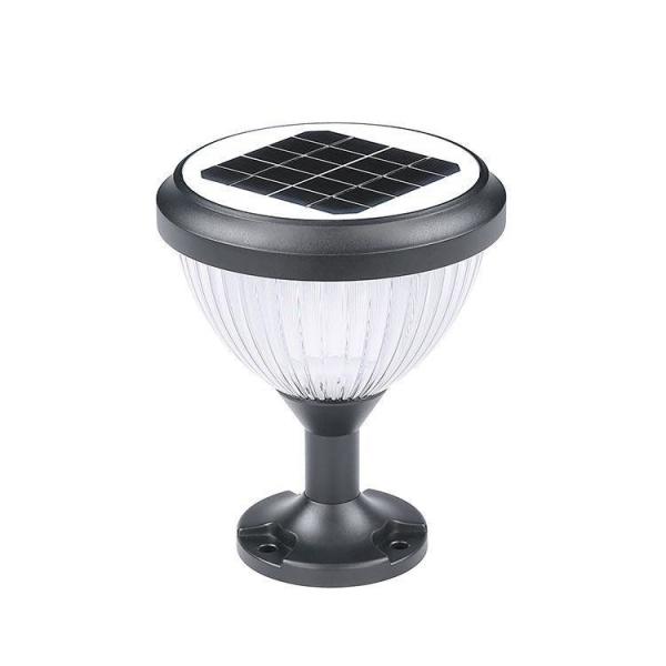 Solar Energy Column Head Lamp for Outdoors Patio Pathway Landscape Illumination