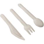 6'' Sugarcane Bagasse White Compostable Biodegradable Knives Forks