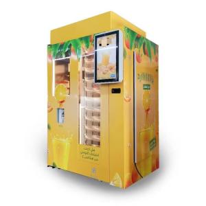 China 24 Hours Self Service Orange Juice Drinks Vending Machine Touch Screen Fresh Fruit 12 OZ on sale