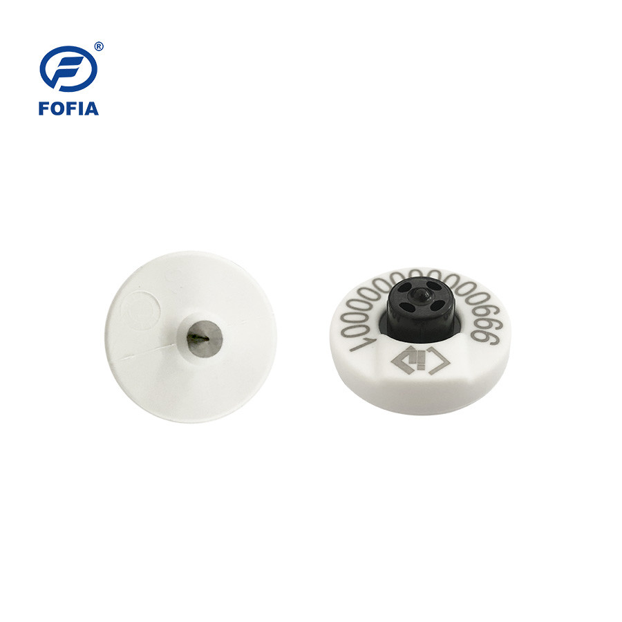 White HDX Eletcronic Ear Tags 29mm For Cattle Identification NLIS