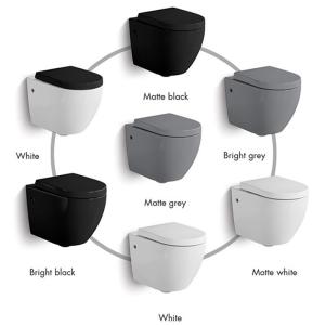 Wholesale Elongated Wall Hung Toilet Adjustable Height And Soft Closing Seat from china suppliers