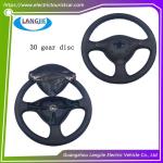 Electric Four-Wheel Sightseeing Car 36 Tooth Circular Black Steering Wheel 30MM