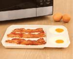 FBT121702 for wholesales BPA free PP plastic microwave bacon egg grill pan