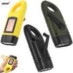 Emergency LED Flash Light Keychain Solar Powered Rechargeable For Outdoor Sports