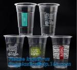 Food grade 12oz 375ml cold drink transparent biodegradebale PET disposable
