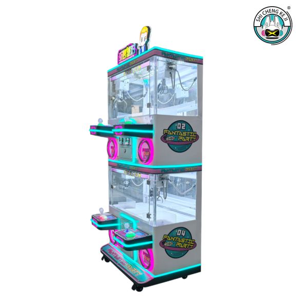 Custom Game Center 2 Layers 4 Player Coin Operated Toy Grabber Claw Machine
