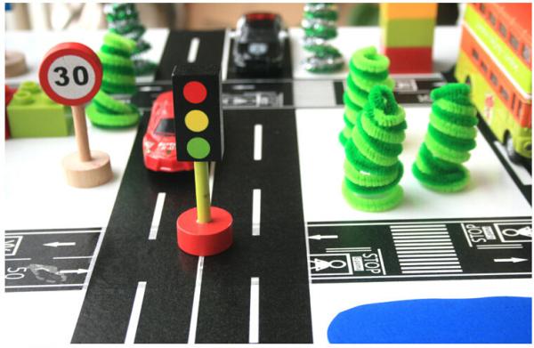 Highway Road Patterned Washi Paper Tape DIY Strong Adhesive Strength Long Shelf