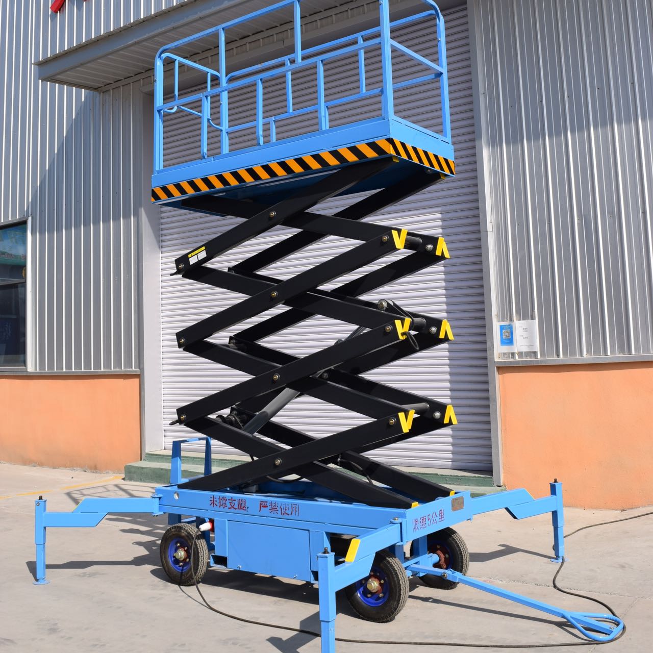 10m Hydraulic Electric Scissor Lift Manned Aerial Work Platform Hydraulic Mobile Electric Self-propelled Lift