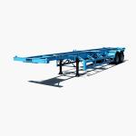 2 Tandem Axles 40FT ISO Straight Skeleton Truck Semi Trailers with Fuwa Axle 13t