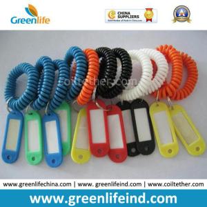 Wholesale Plastic Elastic Band Cord Coil Tether W/Name Tag from china suppliers