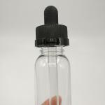Smooth Surface Custom Logo Black Glass Dropper Bottles For Liquid Packaging
